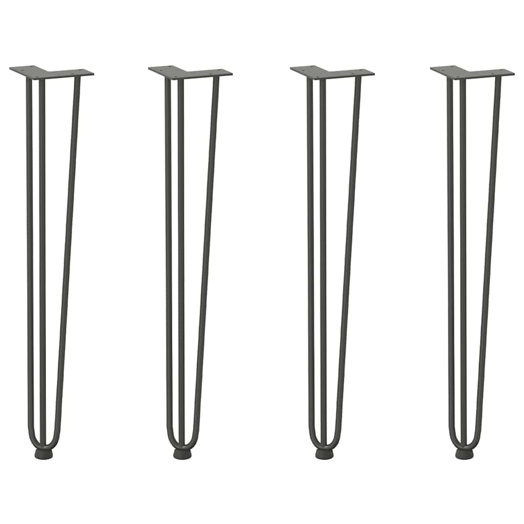 vidaXL nogi wsuwkowe do stolików konsolowych do stolika konsolowego 4 szt. Antracyt 72 cm Stal lite