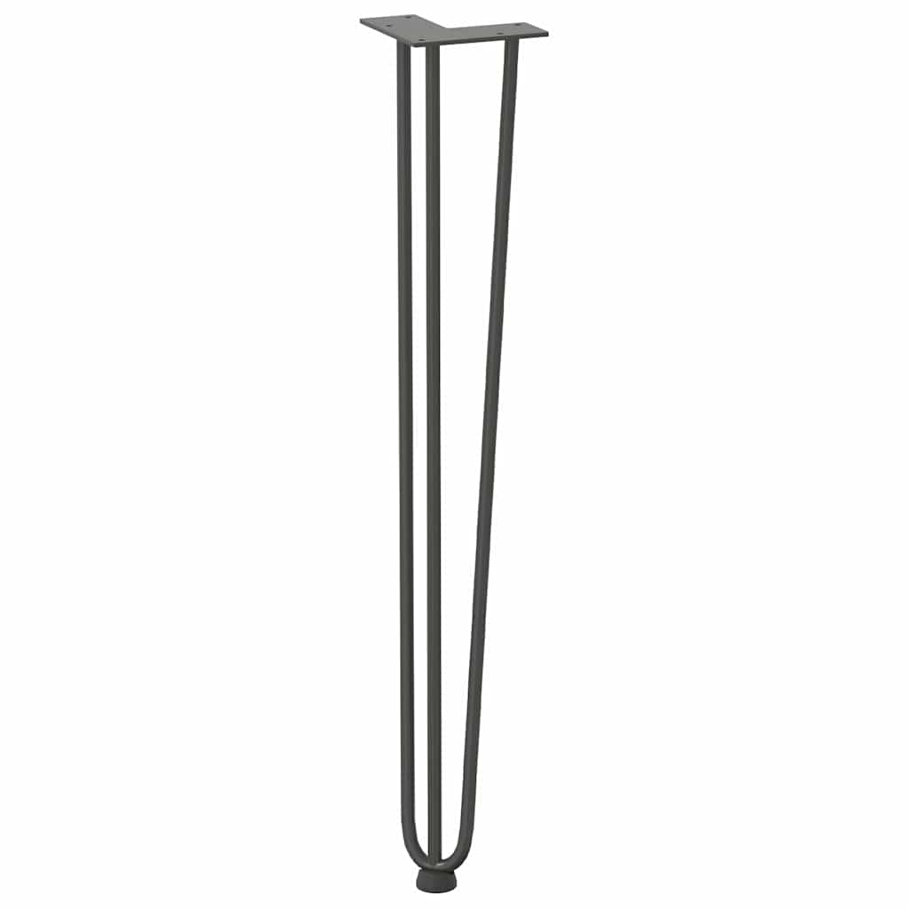 vidaXL nogi wsuwkowe do stolików konsolowych do stolika konsolowego 4 szt. Antracyt 72 cm Stal lite