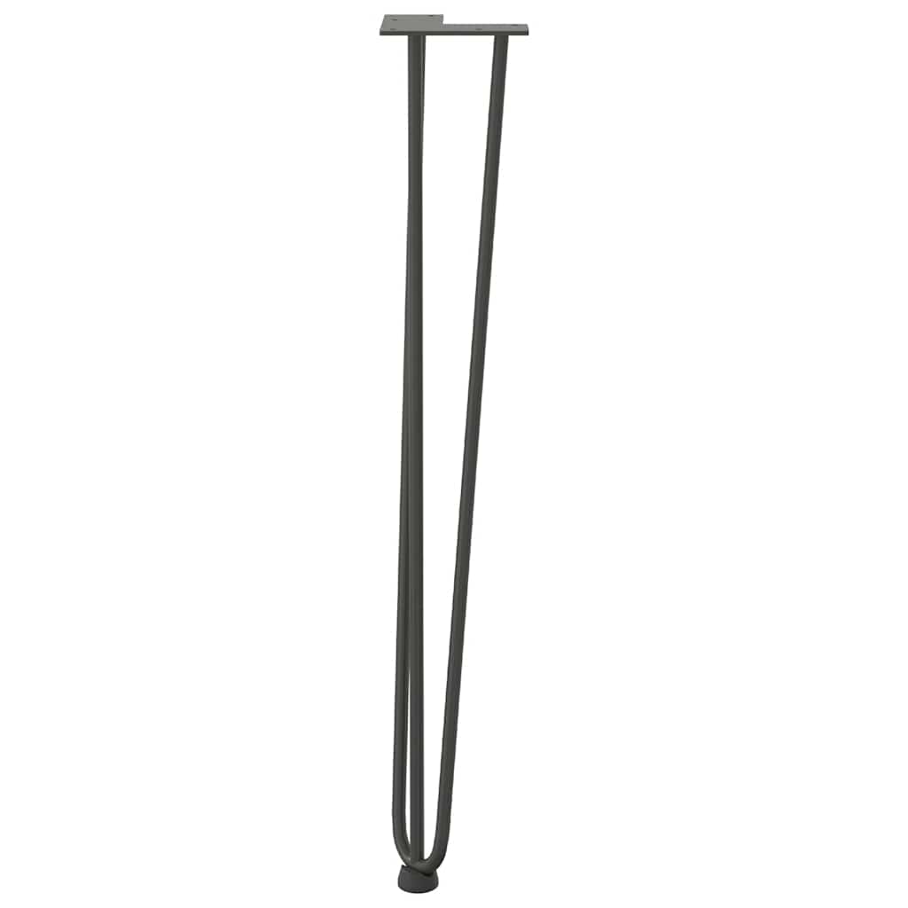 vidaXL nogi wsuwkowe do stolików konsolowych do stolika konsolowego 4 szt. Antracyt 72 cm Stal lite