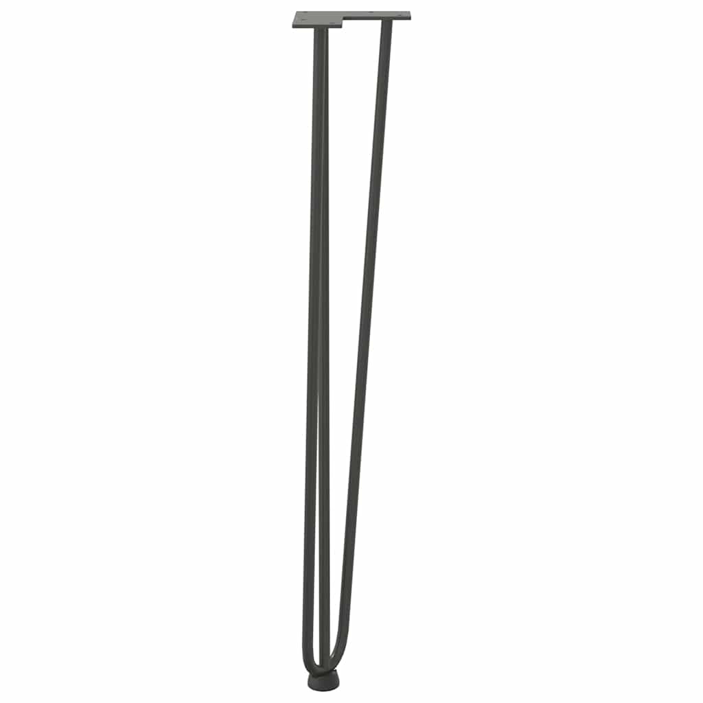 vidaXL nogi wsuwkowe do stolików konsolowych do stolika konsolowego 4 szt. Antracyt 72 cm Stal lite