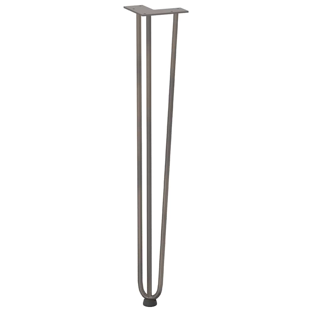 vidaXL nogi do stolików konsolowych do stolika konsolowego 4 szt. Naturalna stal 72 cm Solidna stal