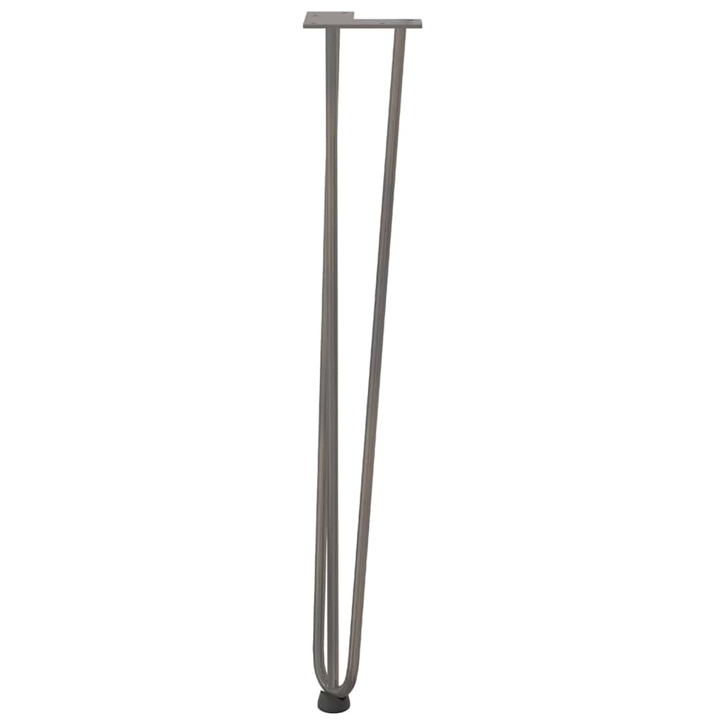 vidaXL nogi do stolików konsolowych do stolika konsolowego 4 szt. Naturalna stal 72 cm Solidna stal