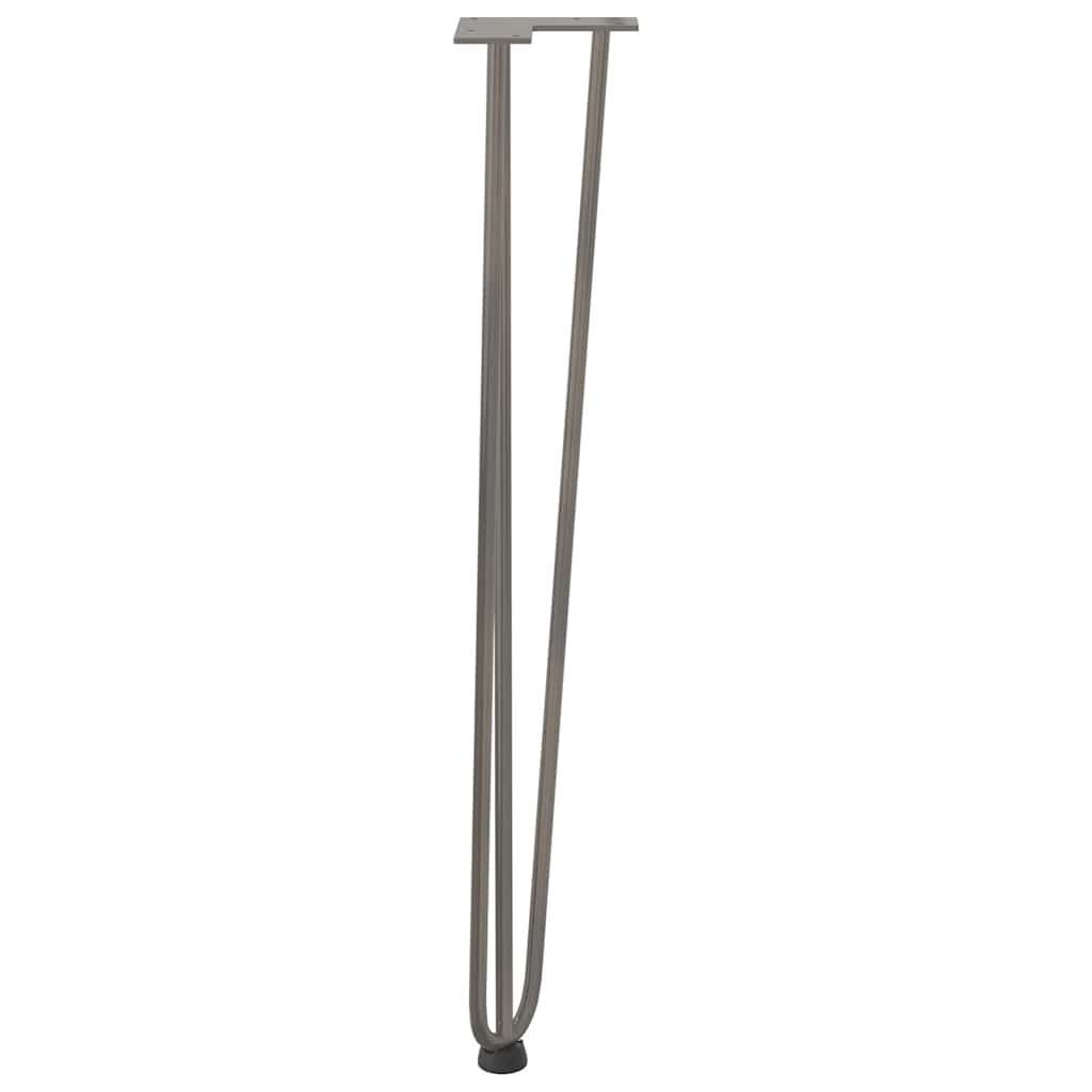 vidaXL nogi do stolików konsolowych do stolika konsolowego 4 szt. Naturalna stal 72 cm Solidna stal