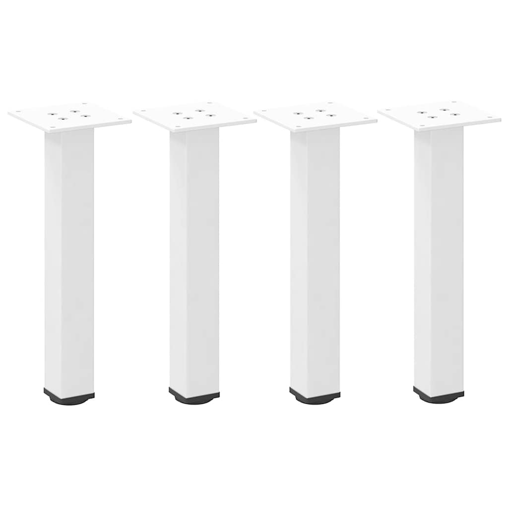 vidaXL Nogi do stolika kawowego 4 szt. Białe 30-32 cm Stal