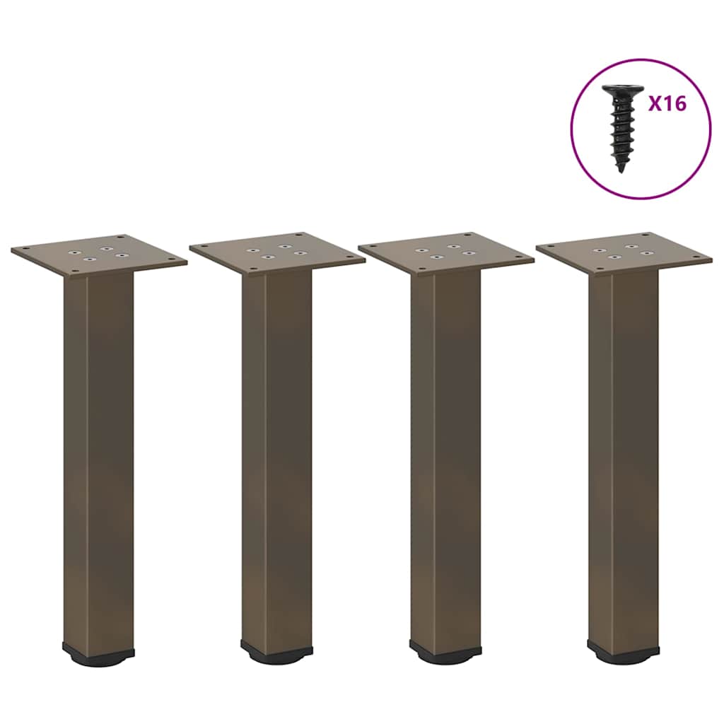 vidaXL Nogi do stolika kawowego 4 szt. Naturalna stal 30-32 cm Stal