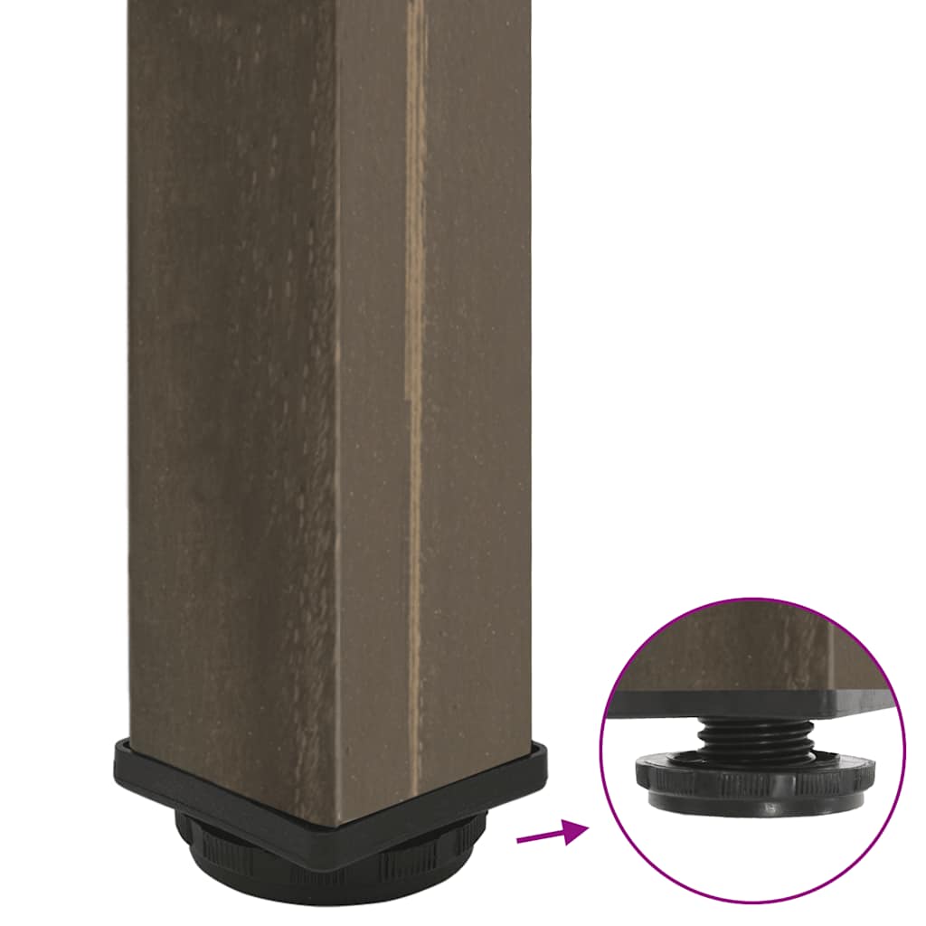 vidaXL Nogi do stolika kawowego 4 szt. Naturalna stal 30-32 cm Stal