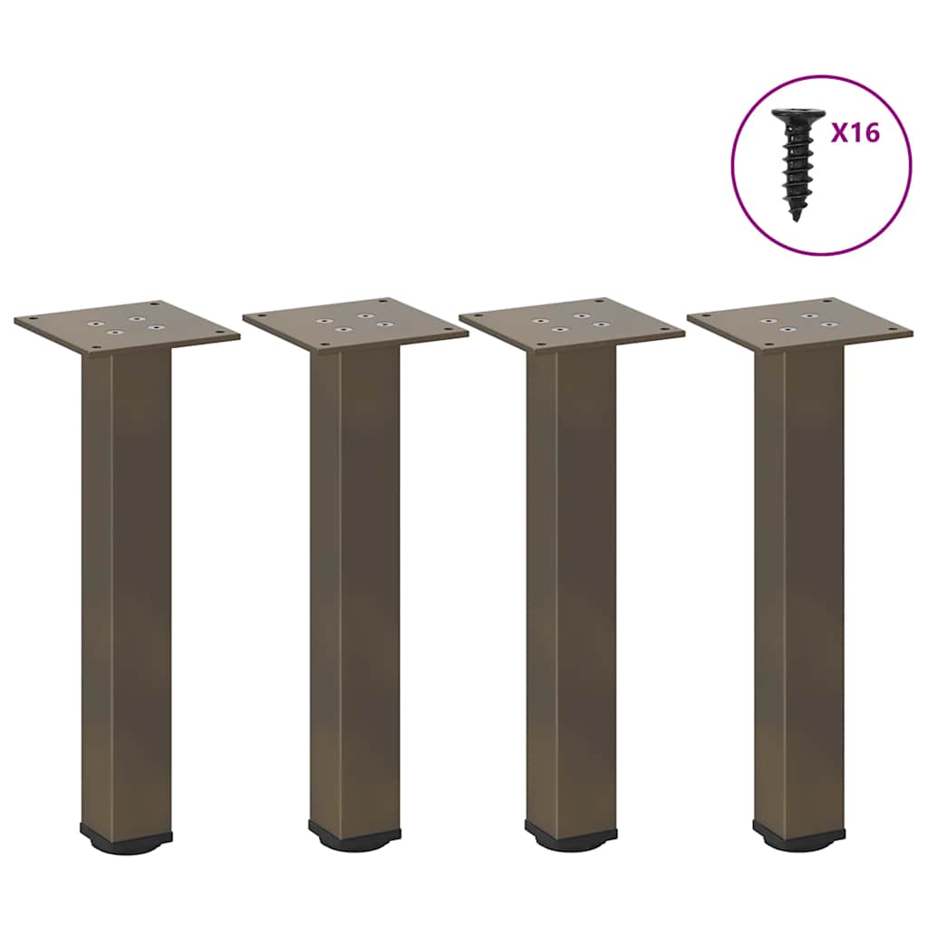 vidaXL Nogi do stolika kawowego 4 szt. Naturalna stal 42-44 cm Stal