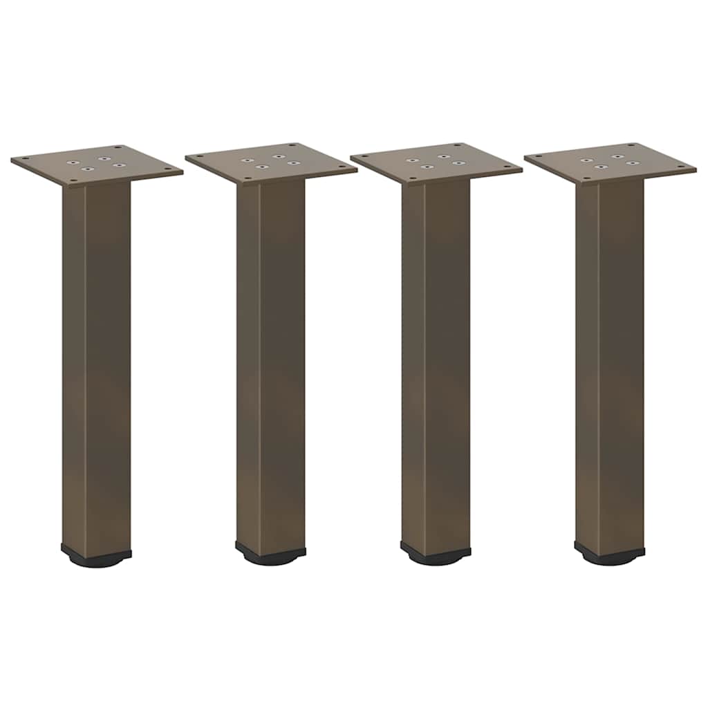 vidaXL Nogi do stolika kawowego 4 szt. Naturalna stal 42-44 cm Stal