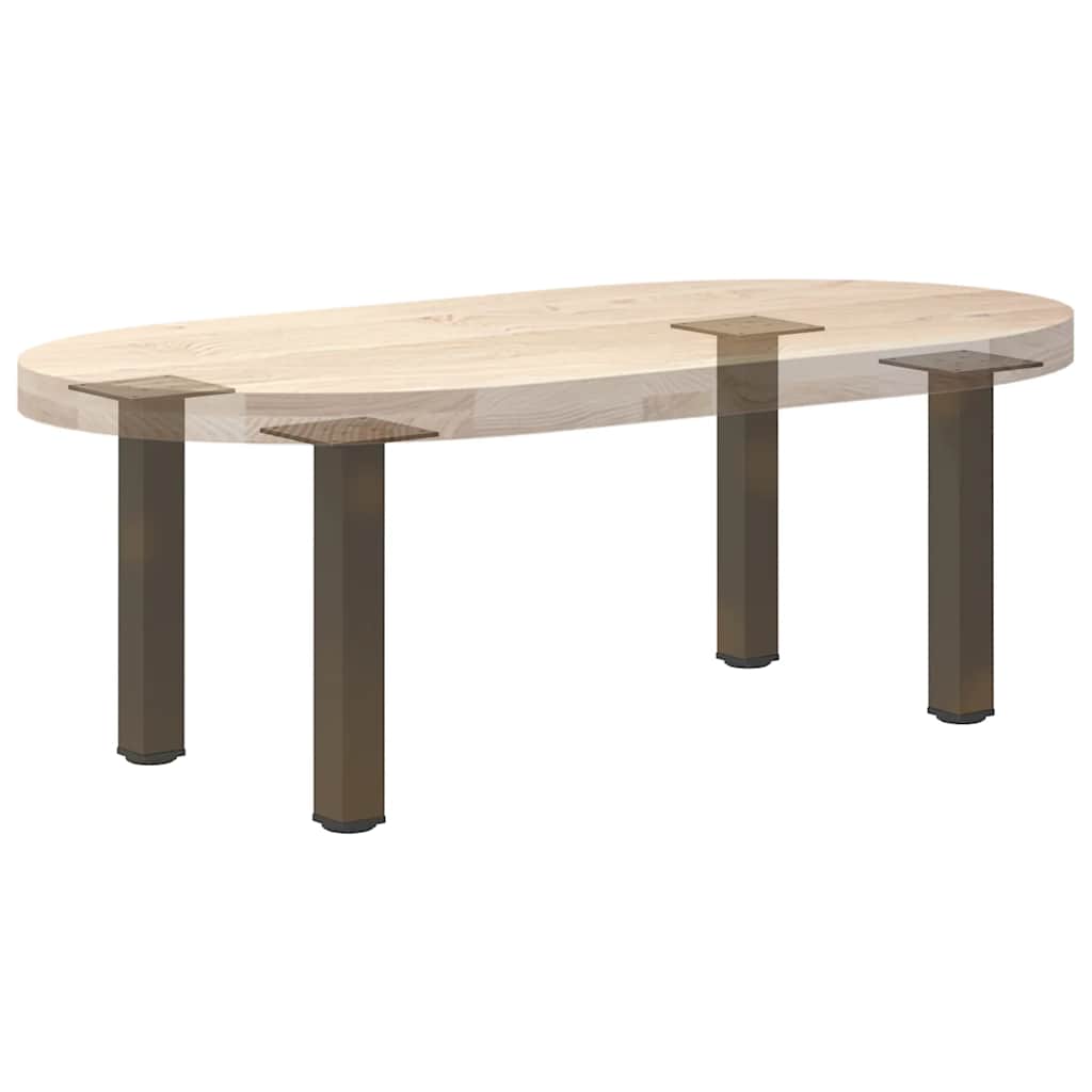 vidaXL Nogi do stolika kawowego 4 szt. Naturalna stal 42-44 cm Stal