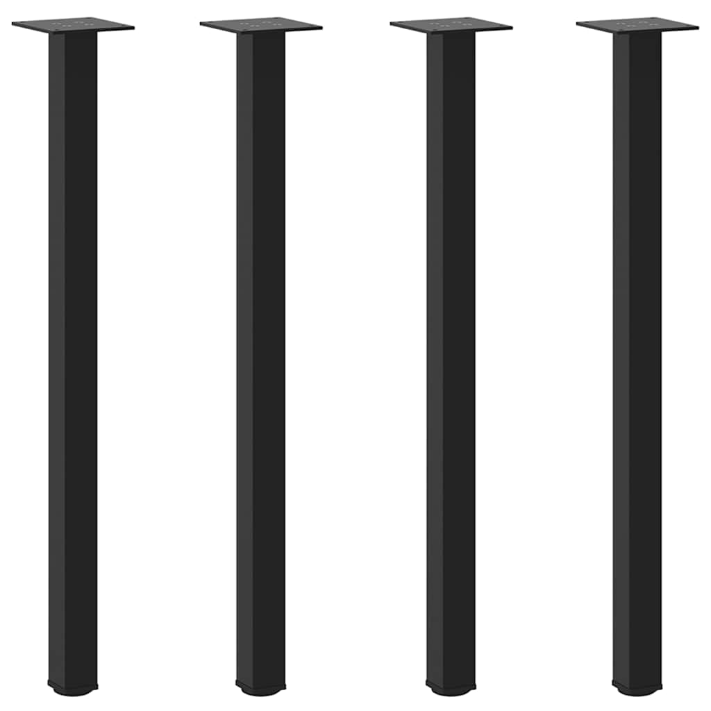 vidaXL Nogi do stołu konsolowego 4 szt. Czarne 72-74 cm Stalowe