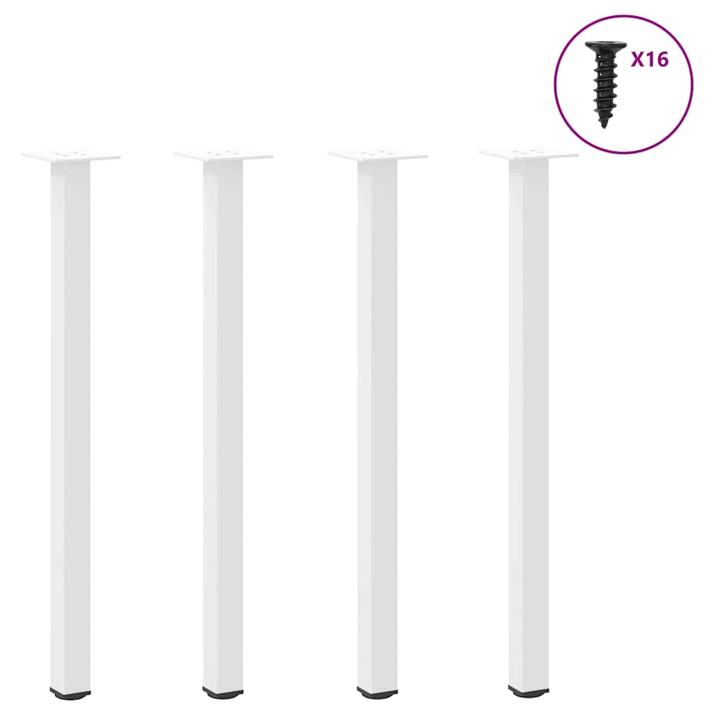 vidaXL Nogi do stołu konsolowego 4 szt. Białe 72-74 cm Stalowe