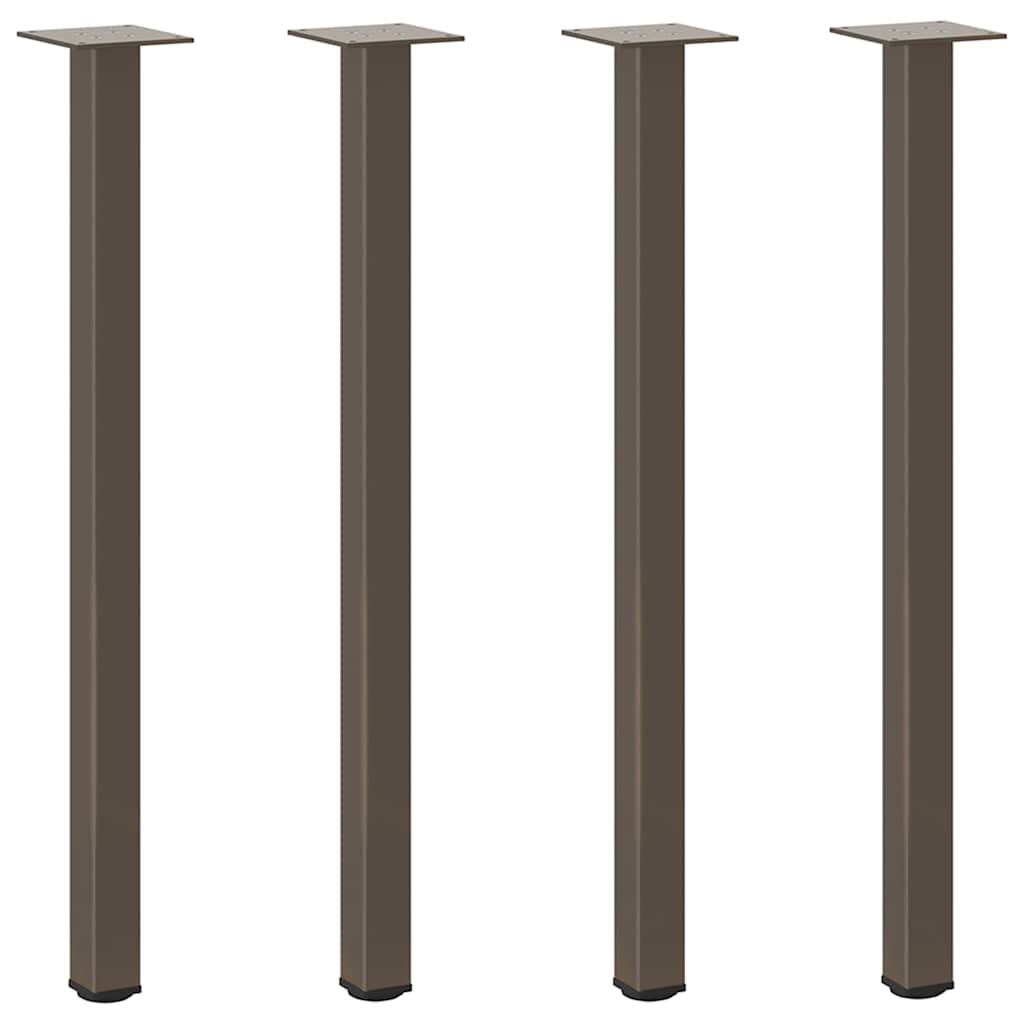 vidaXL Nogi do stołu konsolowego 4 szt. Naturalna stal 72-74 cm Stal