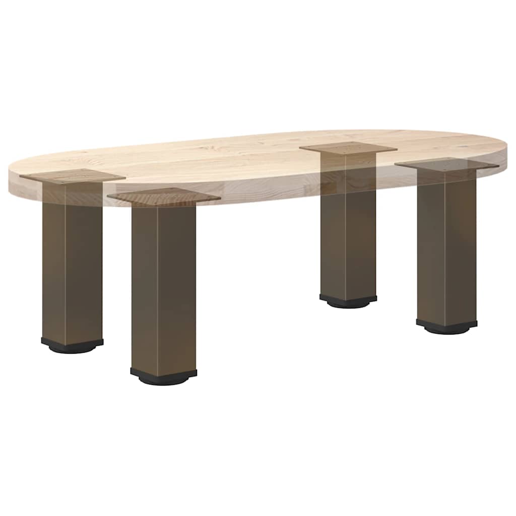 vidaXL Nogi do stolika kawowego 4 szt. Naturalna stal 30-32 cm Stal