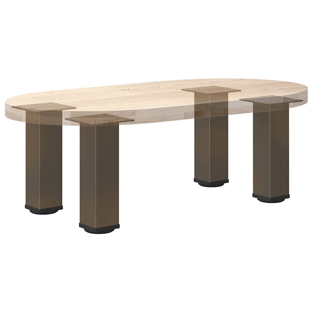 vidaXL Nogi do stolika kawowego 4 szt. Naturalna stal 42-44 cm Stal