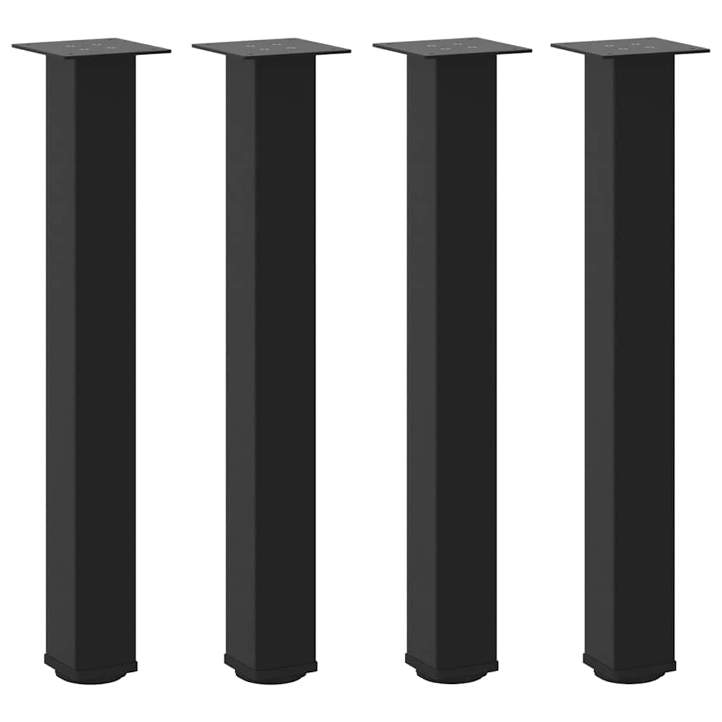 vidaXL Nogi do stołu konsolowego 4 szt. Czarne 72-74 cm Stalowe