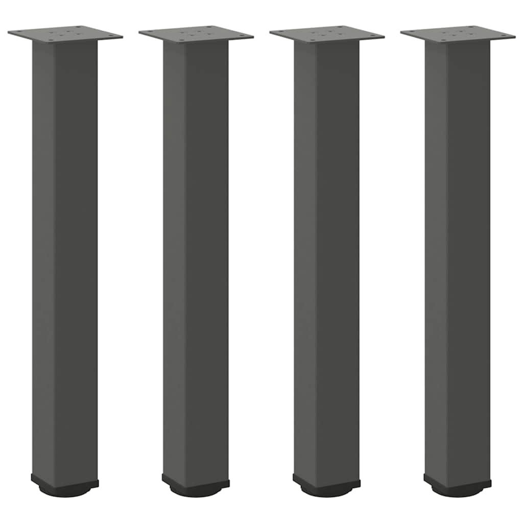 vidaXL Nogi do stołu konsolowego 4 szt. Antracyt 72-74 cm Stal