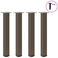 vidaXL Nogi do stołu konsolowego 4 szt. Naturalna stal 72-74 cm Stal