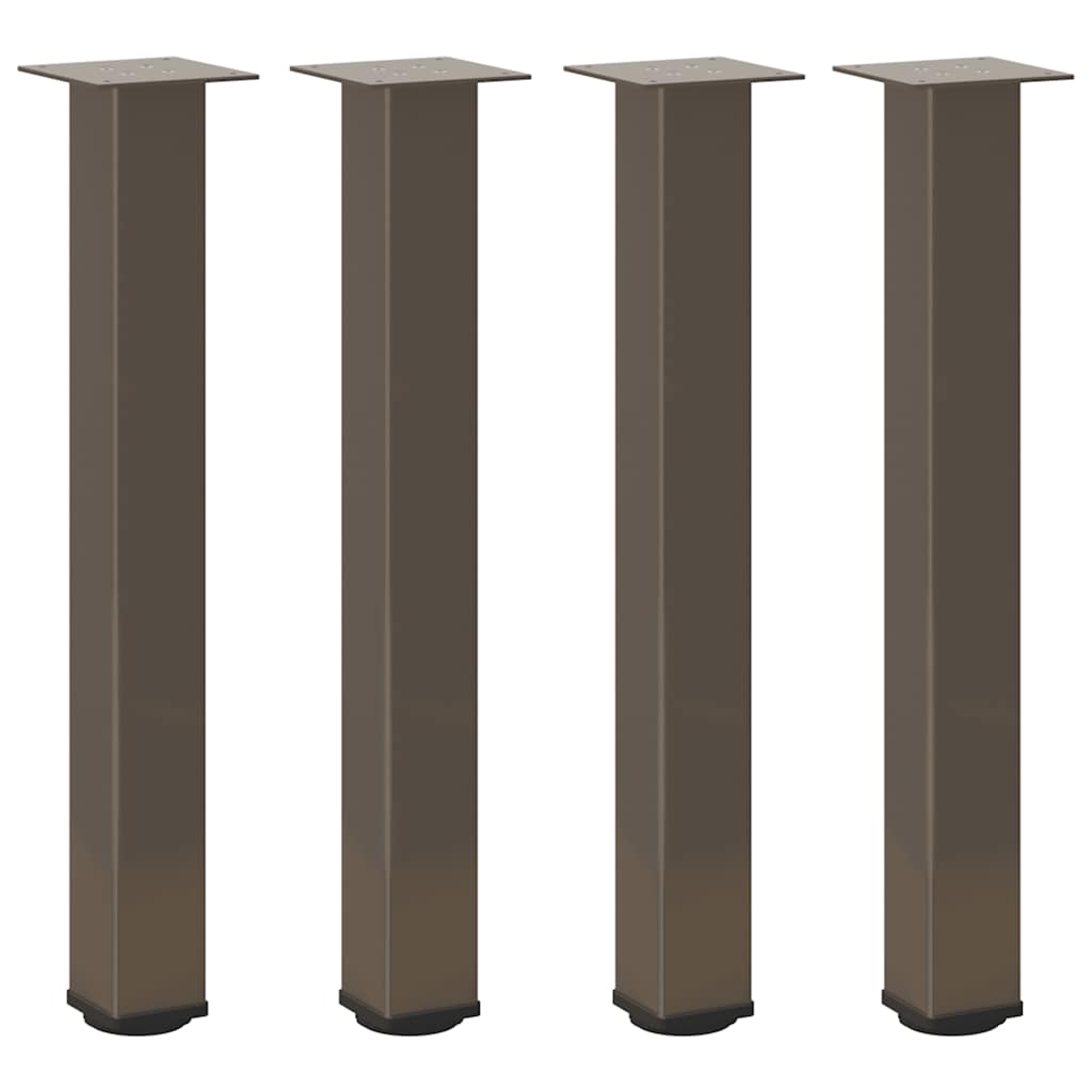 vidaXL Nogi do stołu konsolowego 4 szt. Naturalna stal 72-74 cm Stal
