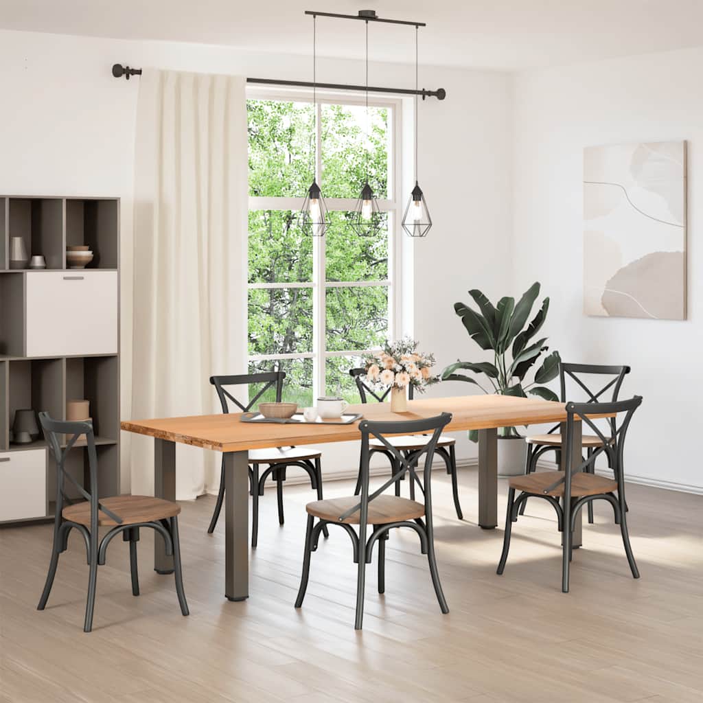 vidaXL Nogi do stołu konsolowego 4 szt. Naturalna stal 72-74 cm Stal