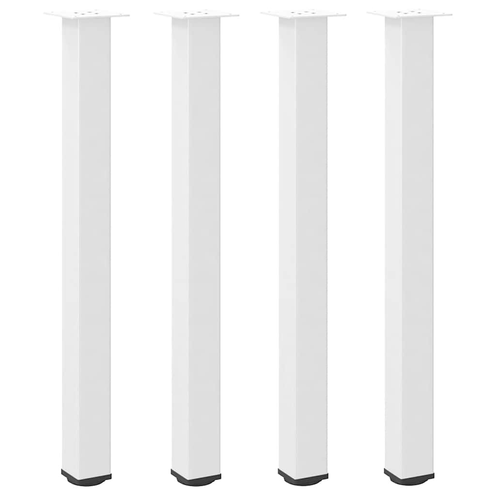 vidaXL Nogi do stołu barowego 4 szt. Białe 90-92 cm Stalowe