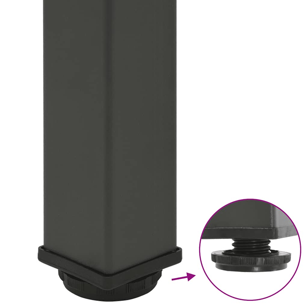 vidaXL Nogi do stołu barowego 4 szt. Antracyt 90-92 cm Stal