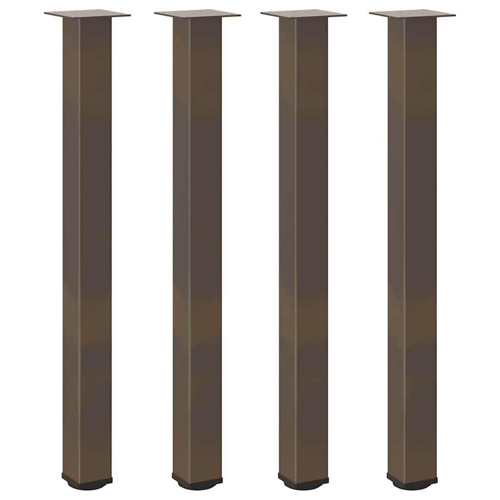 vidaXL Nogi do stołu barowego 4 szt. Naturalna stal 90-92 cm Stal