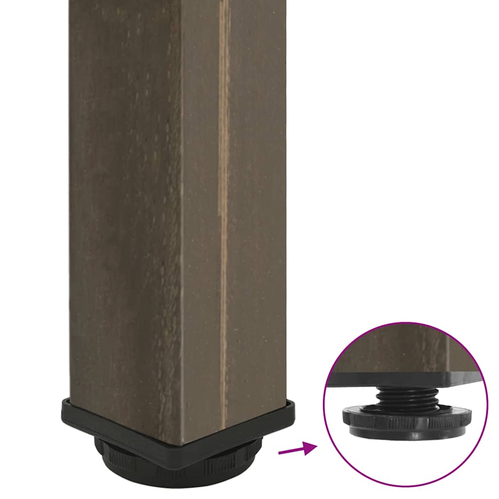 vidaXL Nogi do stołu barowego 4 szt. Naturalna stal 90-92 cm Stal