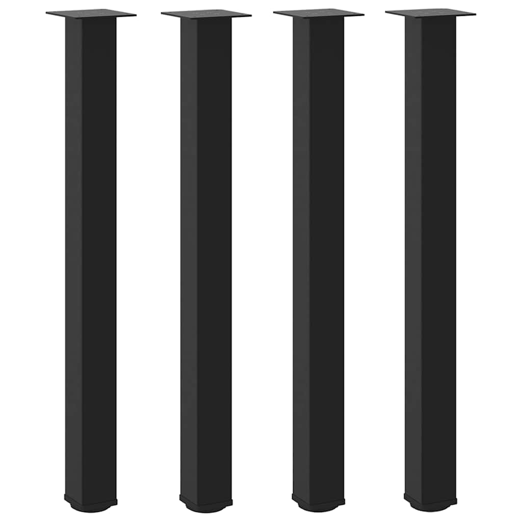 vidaXL Nogi do stołu barowego 4 szt. Czarne 100-102 cm Stalowe