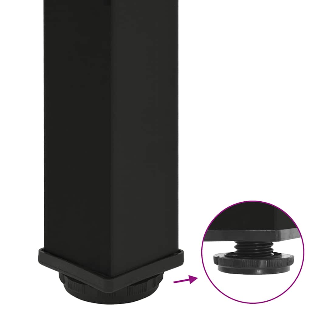 vidaXL Nogi do stołu barowego 4 szt. Czarne 100-102 cm Stalowe