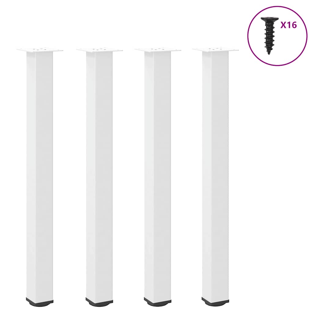 vidaXL Nogi do stołu barowego 4 szt. Białe 100-102 cm Stal