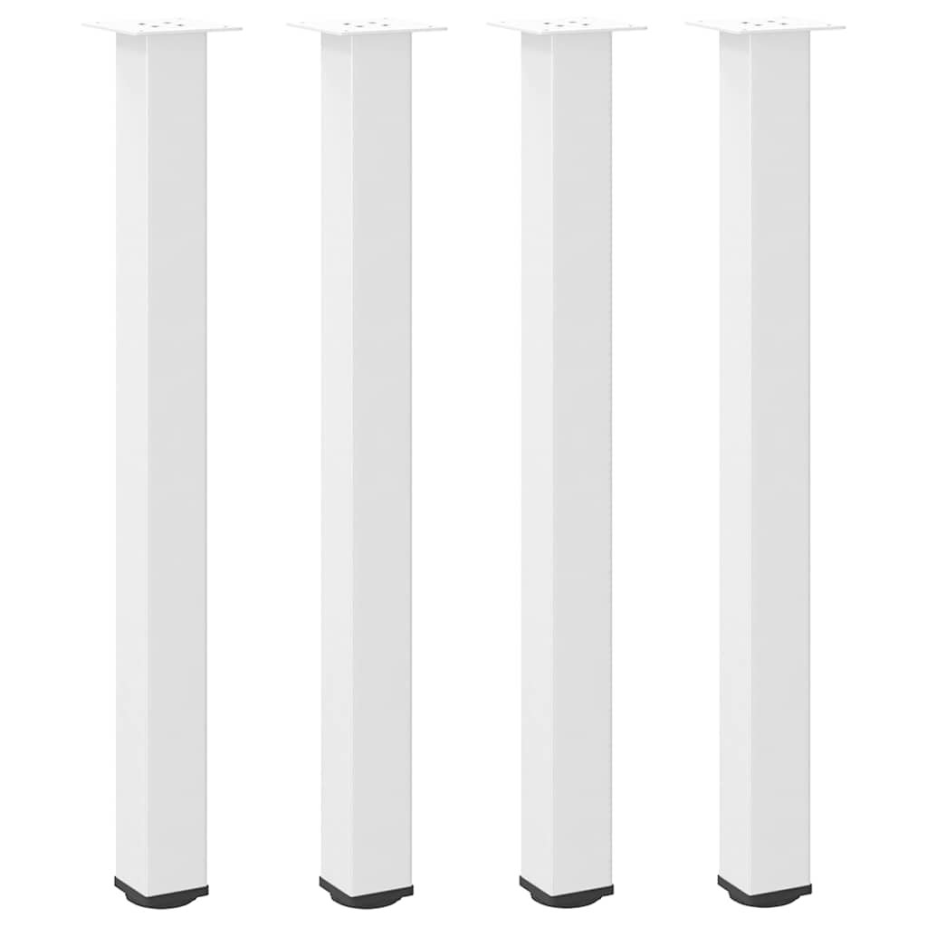 vidaXL Nogi do stołu barowego 4 szt. Białe 100-102 cm Stal