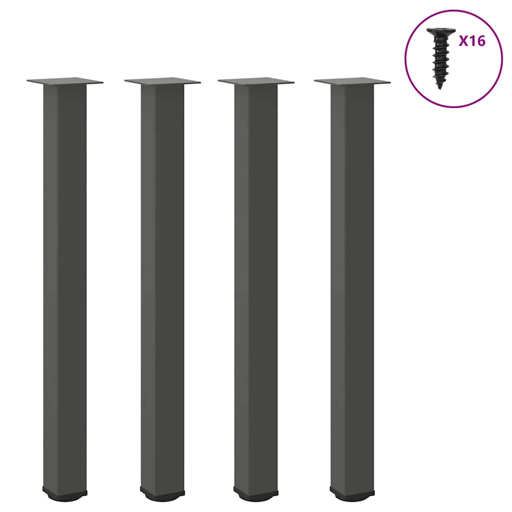 vidaXL Nogi do stołu barowego 4 szt. Antracyt 100-102 cm Stal