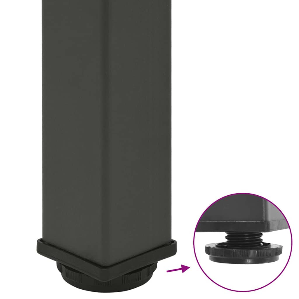vidaXL Nogi do stołu barowego 4 szt. Antracyt 100-102 cm Stal