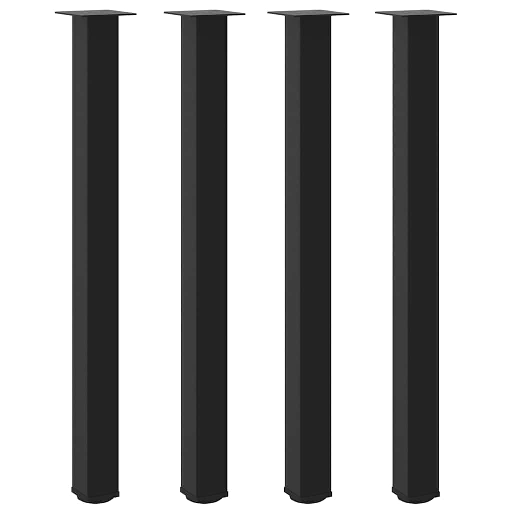 vidaXL Nogi do stołu barowego 4 szt. Czarne 110-112 cm Stalowe