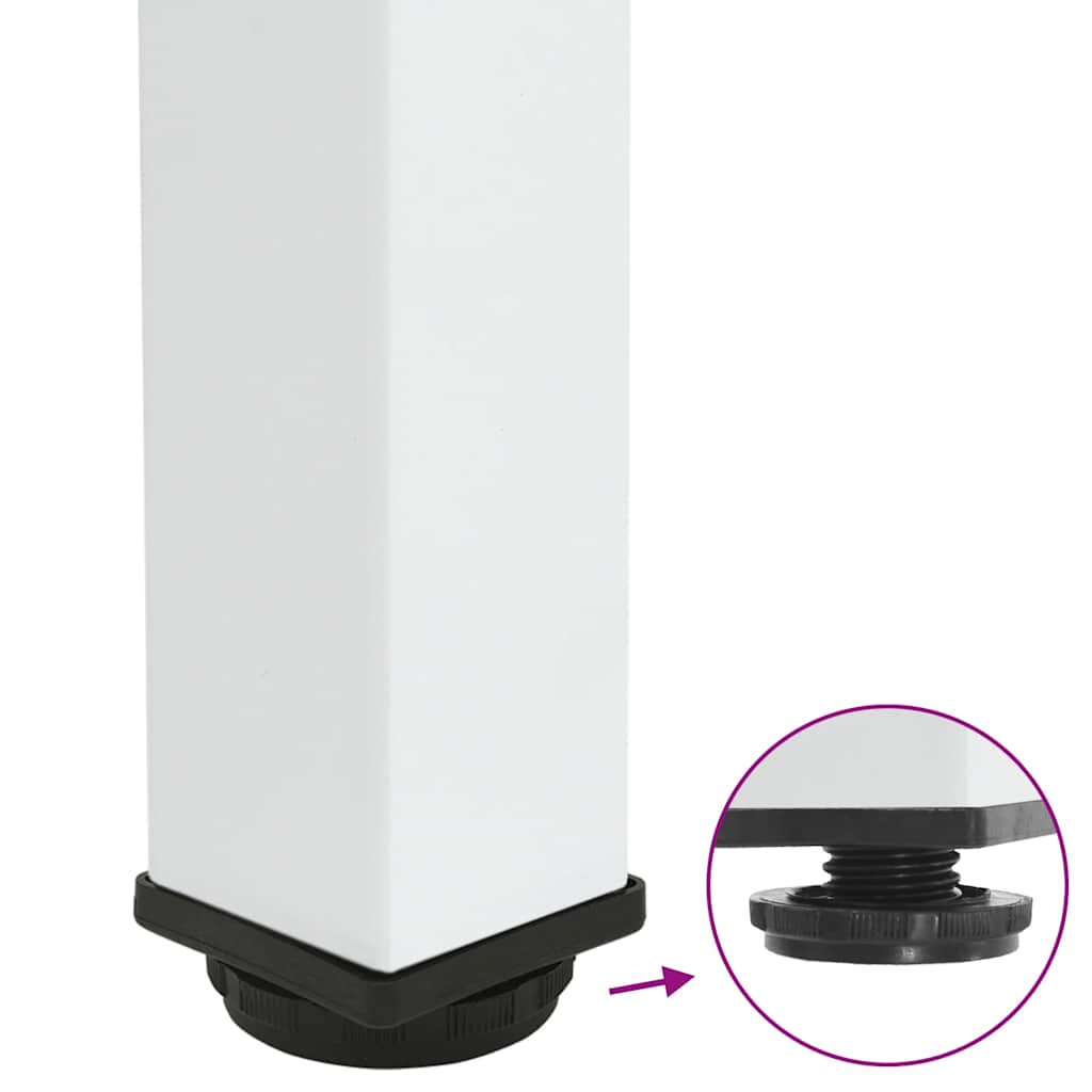 vidaXL Nogi do stołu barowego 4 szt. Białe 110-112 cm Stal