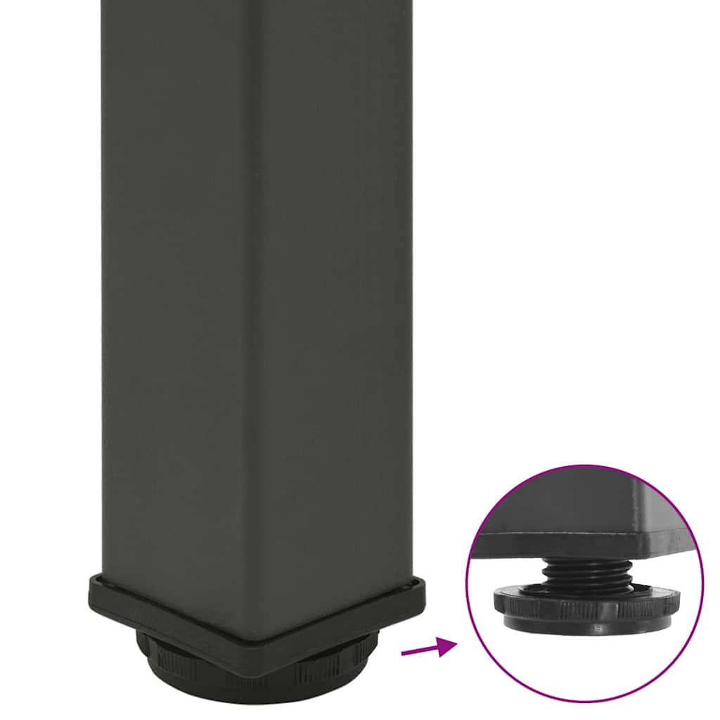 vidaXL Nogi do stołu barowego 4 szt. Antracyt 110-112 cm Stal
