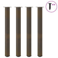 vidaXL Nogi do stołu barowego 4 szt. Naturalna stal 110-112 cm Stal