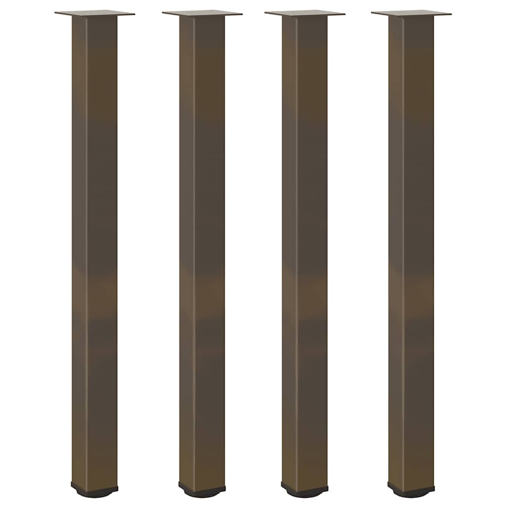 vidaXL Nogi do stołu barowego 4 szt. Naturalna stal 110-112 cm Stal