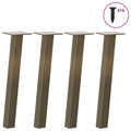 vidaXL Nogi do stolika kawowego 4 szt. Naturalna stal 30 cm Stal