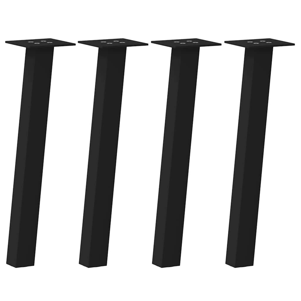 vidaXL Nogi do stolika kawowego 4 szt. Czarne 42 cm Stalowe
