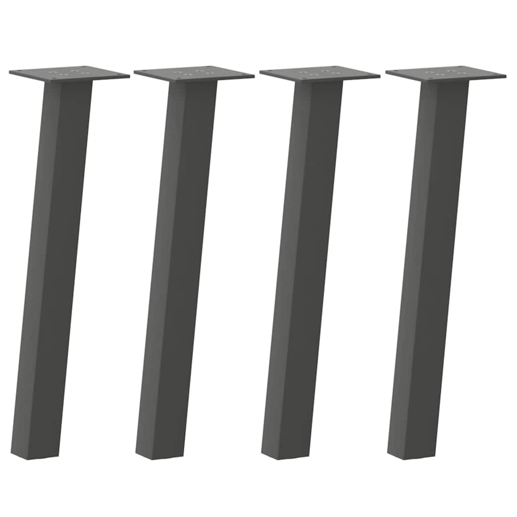 vidaXL Nogi do stolika kawowego 4 szt. Antracyt 42 cm Stal