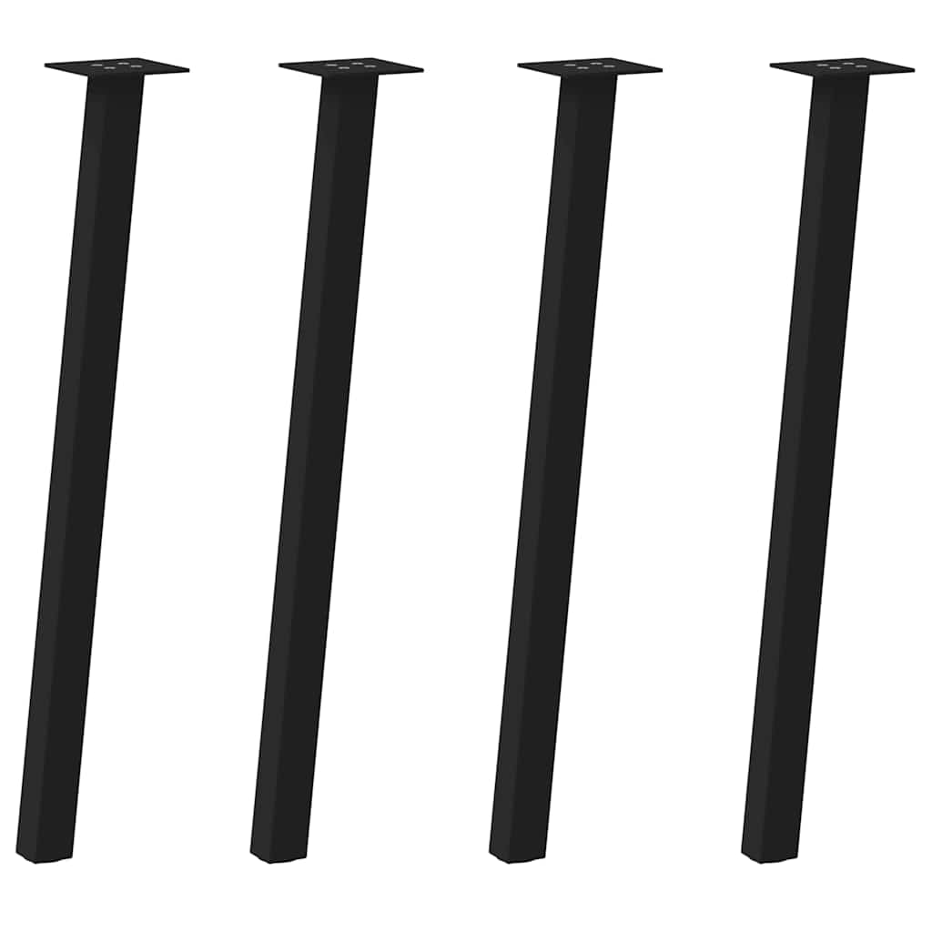 vidaXL Nogi do stołu konsolowego 4 szt. Czarne 72 cm Stalowe