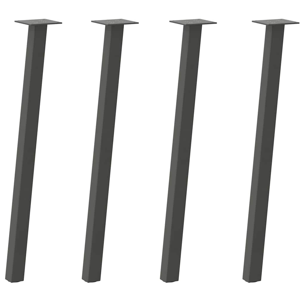 vidaXL Nogi do stołu konsolowego 4 szt. Antracyt 72 cm Stal