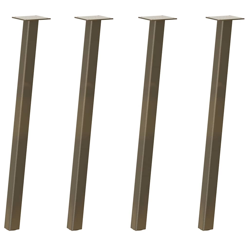 vidaXL Nogi do stołu konsolowego 4 szt. Naturalna stal 72 cm Stal