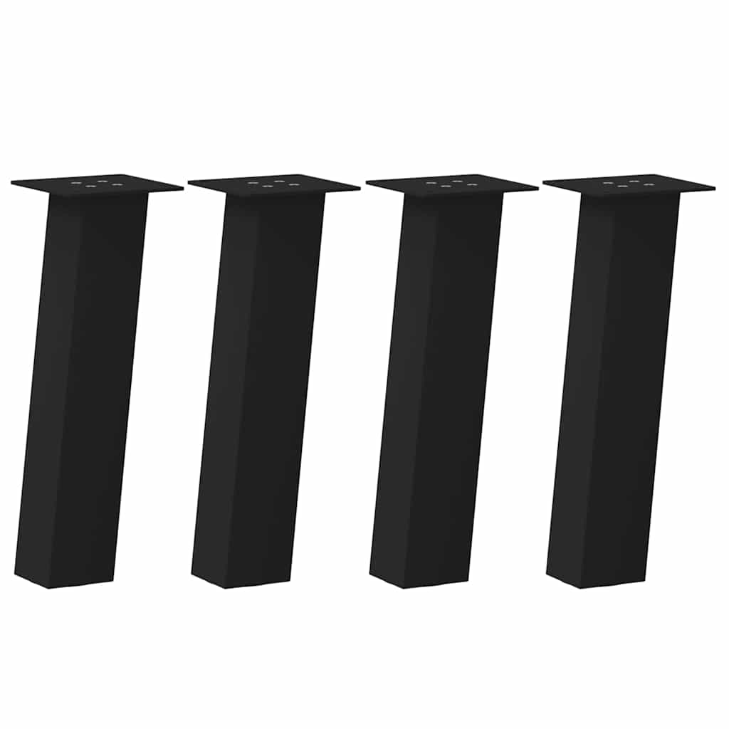 vidaXL Nogi do stolika kawowego 4 szt. Czarne 30 cm Stalowe