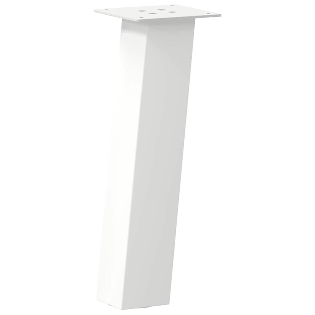 vidaXL Nogi do stolika kawowego 4 szt. Białe 30 cm Stalowe
