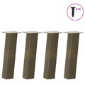 vidaXL Nogi do stolika kawowego 4 szt. Naturalna stal 42 cm Stal