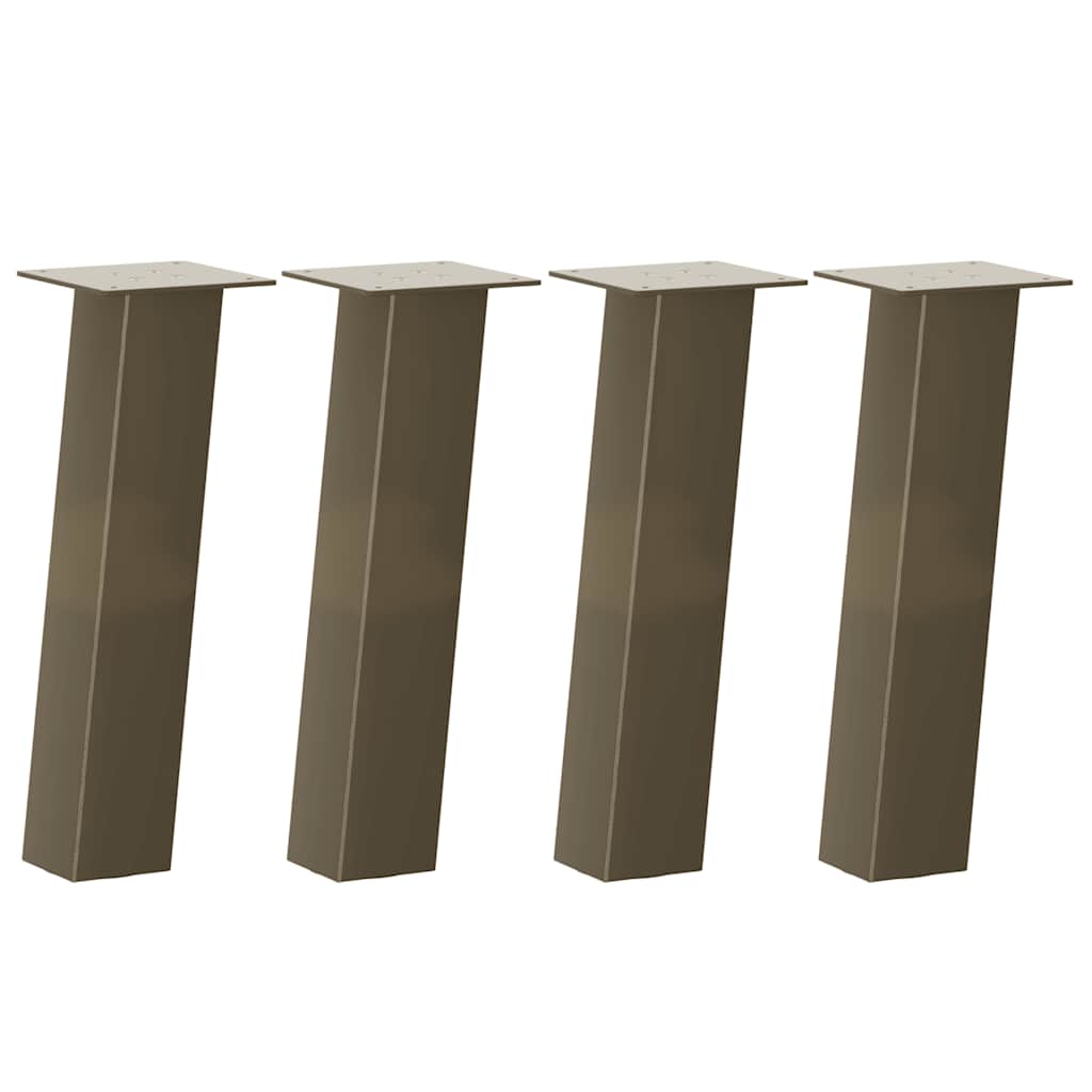 vidaXL Nogi do stolika kawowego 4 szt. Naturalna stal 42 cm Stal