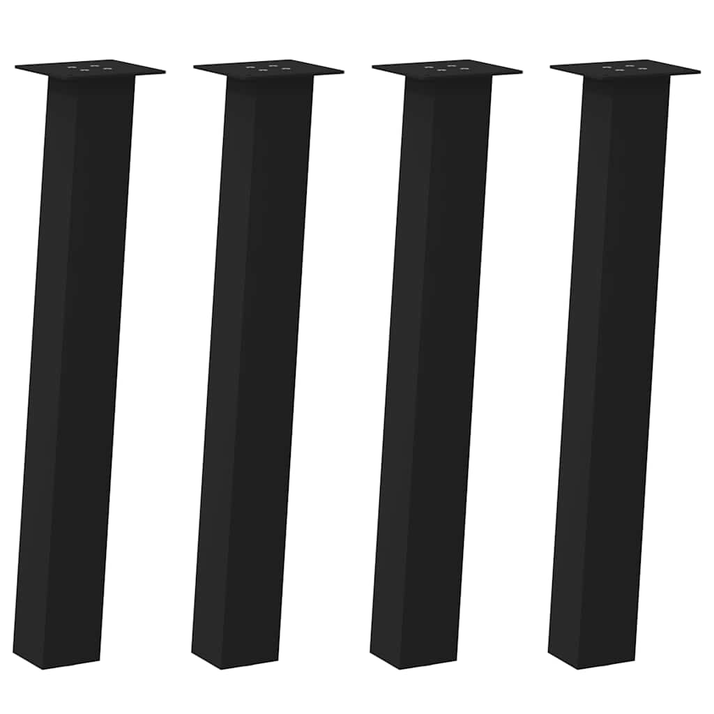 vidaXL Nogi do stołu konsolowego 4 szt. Czarne 72 cm Stalowe