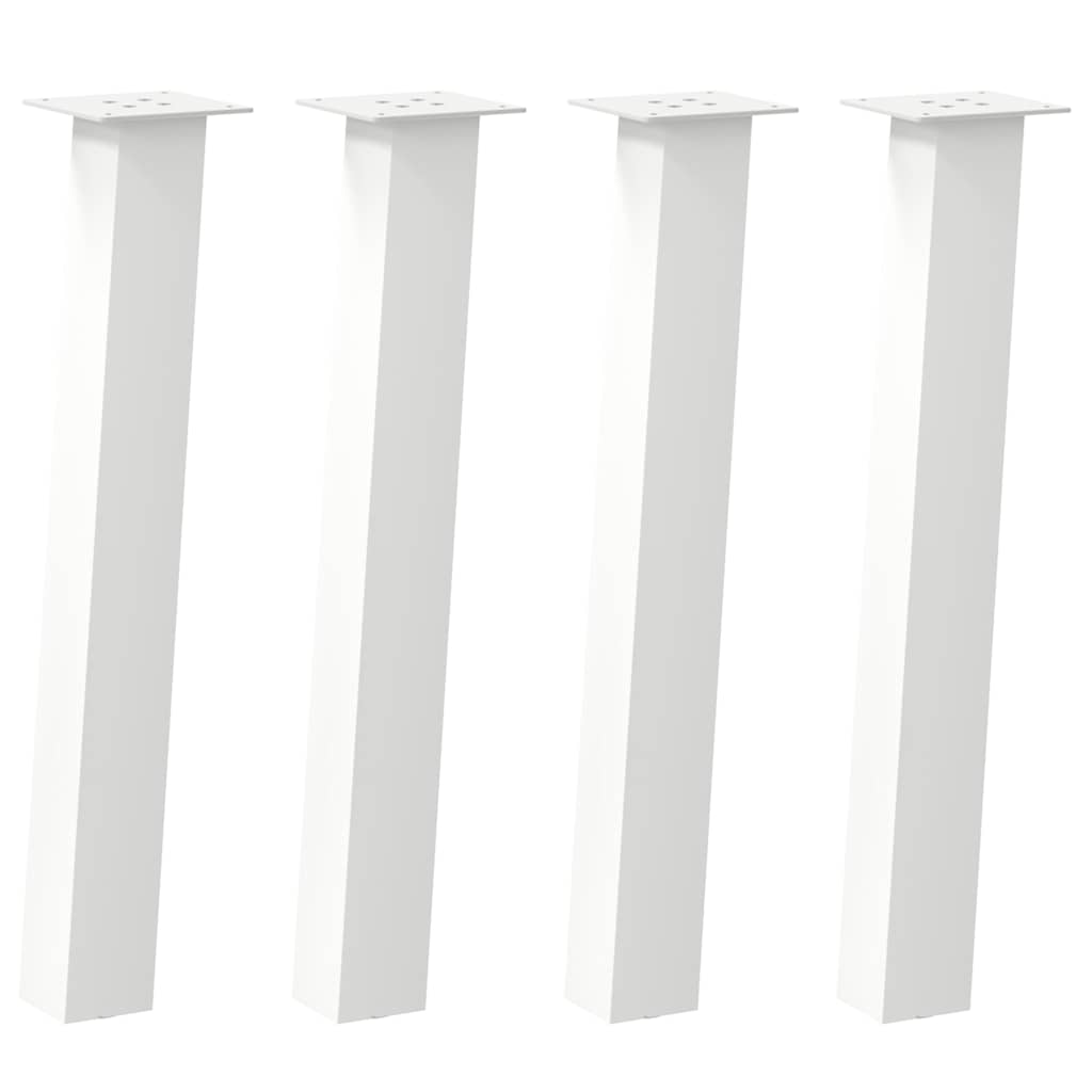 vidaXL Nogi do stołu konsolowego 4 szt. Białe 72 cm Stalowe
